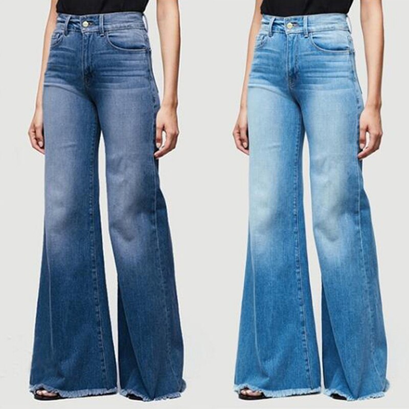 2022 New High Waist Wide Leg Jeans Brand Female Boyfriend Jeans Denim Skinny Woman&s Vintage Flare Jeans Plus Size 4